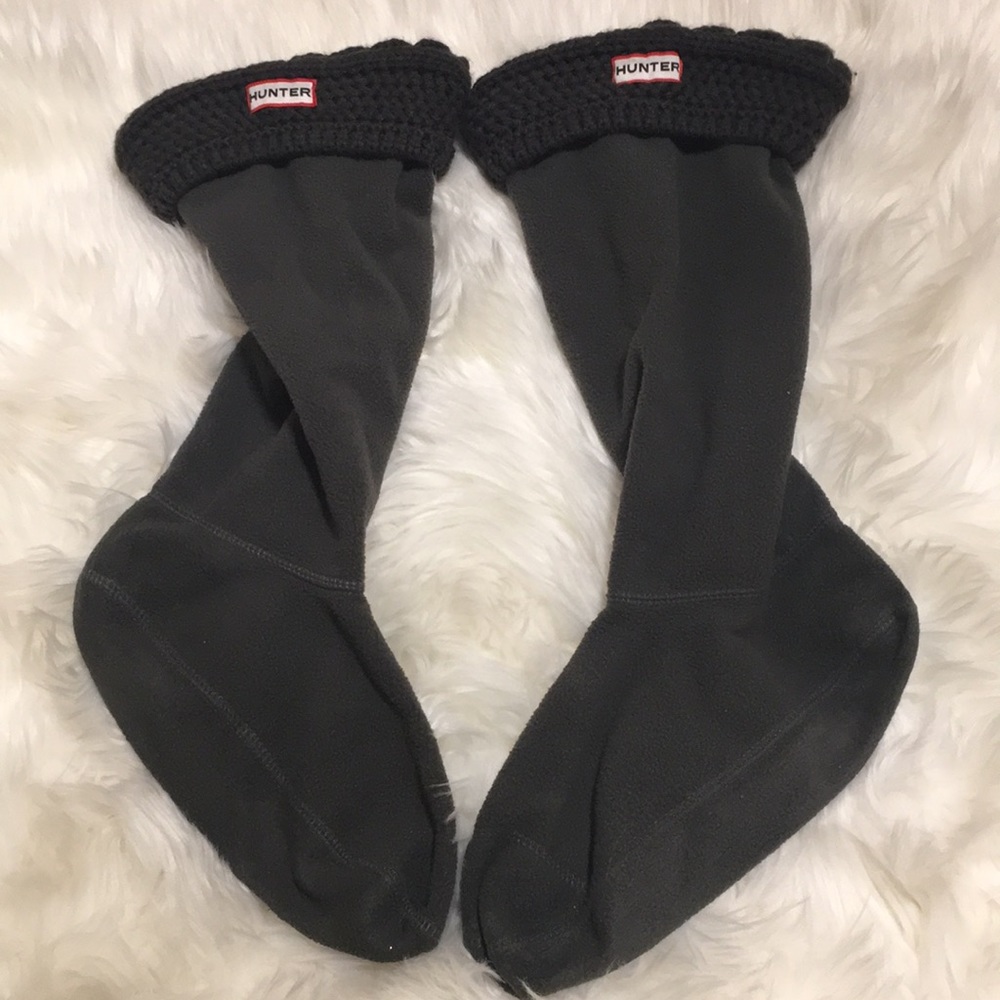 Hunter Dark Gray Rain Boots Socks - Picture 1 of 9